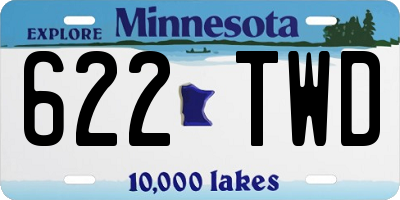 MN license plate 622TWD
