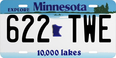 MN license plate 622TWE