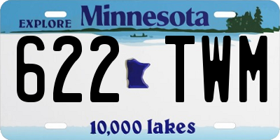 MN license plate 622TWM