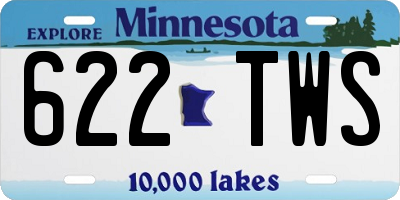 MN license plate 622TWS