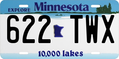 MN license plate 622TWX