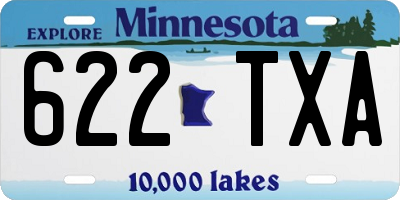MN license plate 622TXA