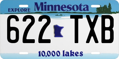 MN license plate 622TXB