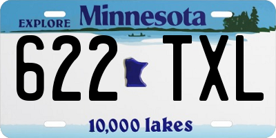 MN license plate 622TXL