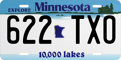 MN license plate 622TXO