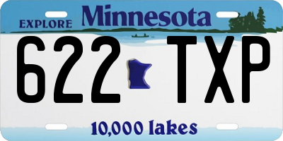 MN license plate 622TXP