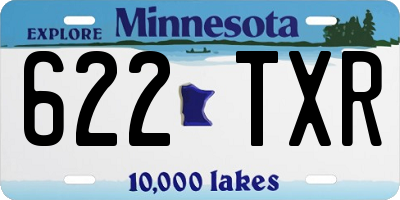 MN license plate 622TXR