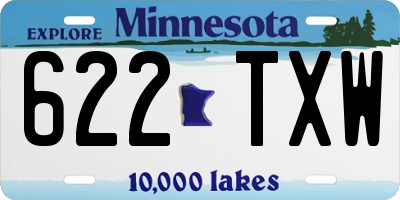 MN license plate 622TXW