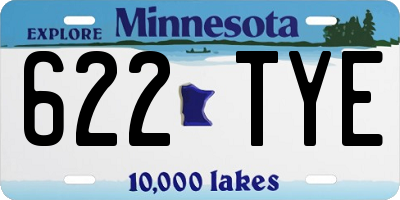 MN license plate 622TYE