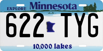 MN license plate 622TYG