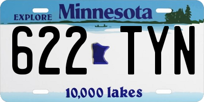 MN license plate 622TYN