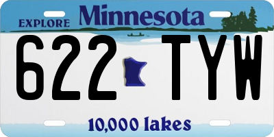 MN license plate 622TYW