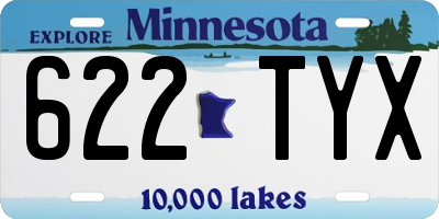 MN license plate 622TYX