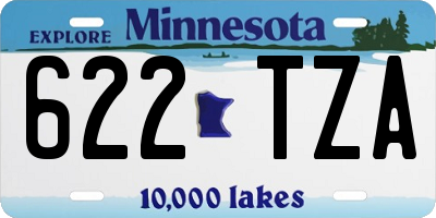 MN license plate 622TZA