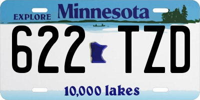 MN license plate 622TZD