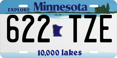 MN license plate 622TZE