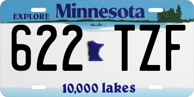 MN license plate 622TZF