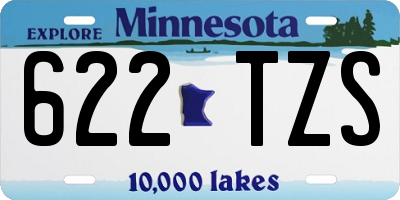 MN license plate 622TZS