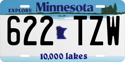MN license plate 622TZW