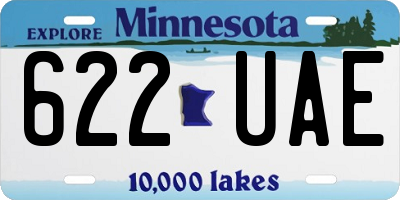MN license plate 622UAE