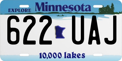 MN license plate 622UAJ