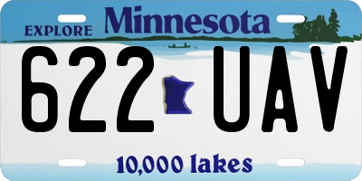 MN license plate 622UAV