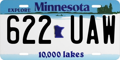 MN license plate 622UAW