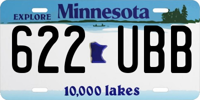 MN license plate 622UBB