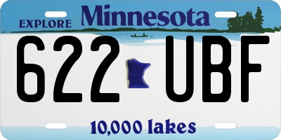 MN license plate 622UBF