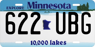 MN license plate 622UBG