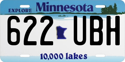 MN license plate 622UBH