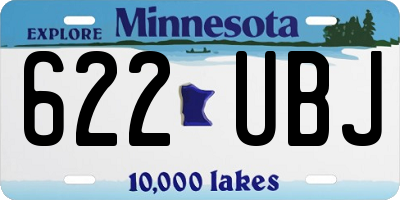 MN license plate 622UBJ