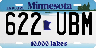 MN license plate 622UBM
