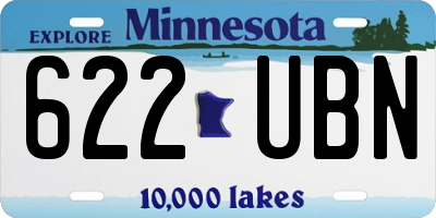 MN license plate 622UBN