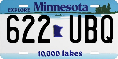 MN license plate 622UBQ
