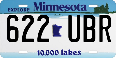 MN license plate 622UBR