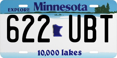MN license plate 622UBT