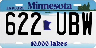 MN license plate 622UBW