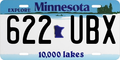 MN license plate 622UBX