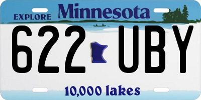 MN license plate 622UBY