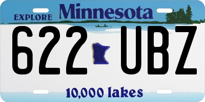 MN license plate 622UBZ