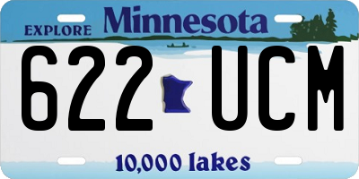 MN license plate 622UCM