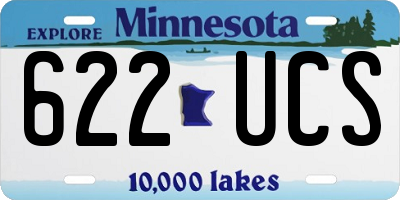 MN license plate 622UCS