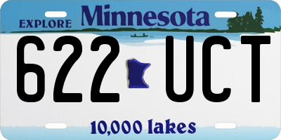 MN license plate 622UCT