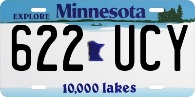 MN license plate 622UCY