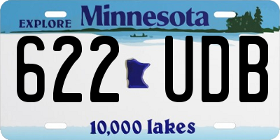 MN license plate 622UDB