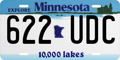 MN license plate 622UDC