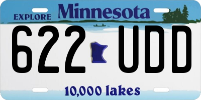 MN license plate 622UDD