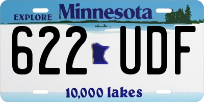 MN license plate 622UDF