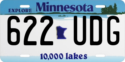 MN license plate 622UDG